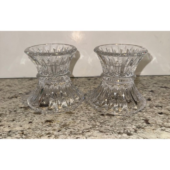 Other - Vintage Royal Limited 24% Lead Crystal Slovenia Taper Votive Candlesticks